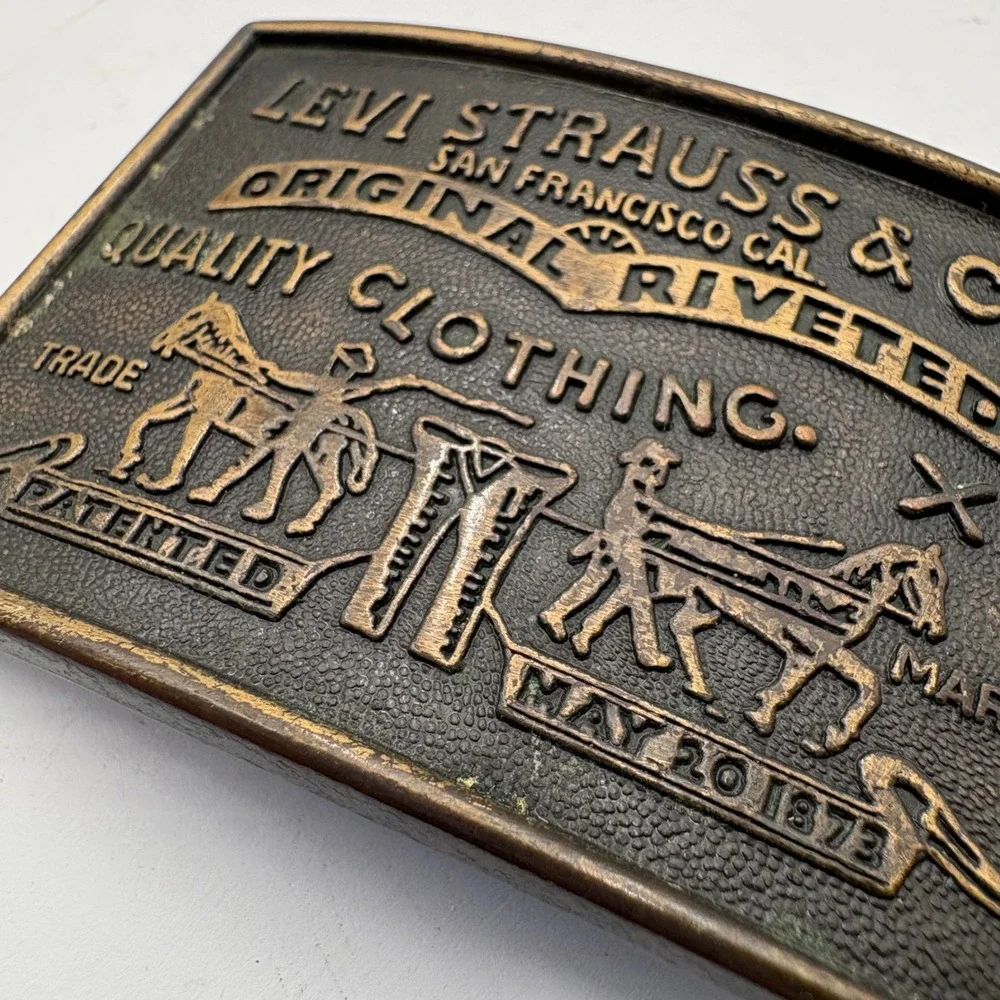 Levi Strauss Co Original Riveted Quality Clothing Belt Buckle San‎ Francisco Cal